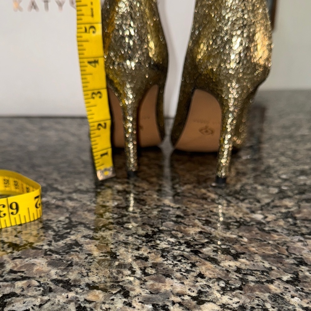 Katy Perry Collections Glittering Gold Heeled Boots - Picture 8 of 12